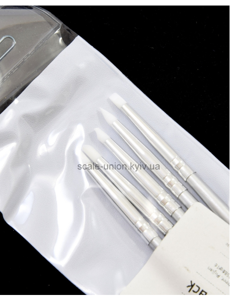 Набір силіконових пензликів Silicone Brush White 5 шт.