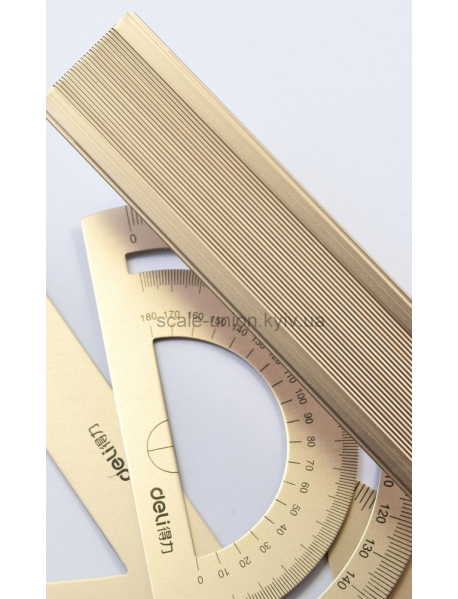 Deli 79532 Набор линеек-уголков Ruler Set Gold 4 шт.