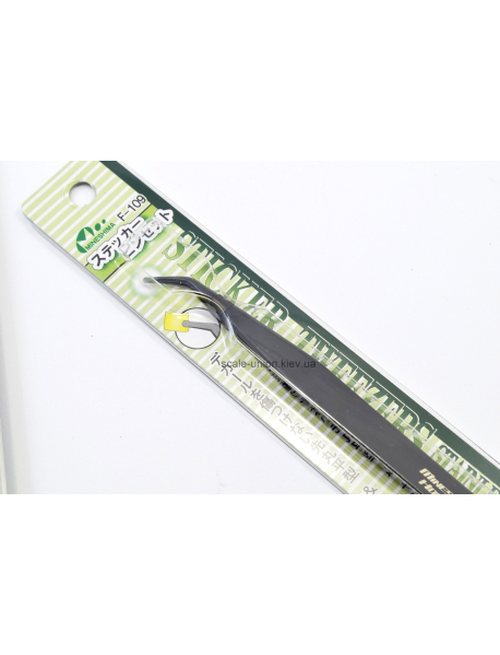Mineshima F-109 Пінцет декальний вигнутий Sticker Angled Tweezers