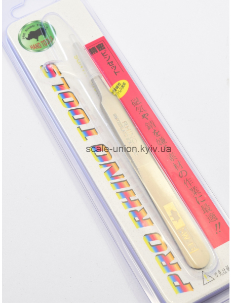Rhino Tools SW-13 Пінцет модельний прямий плаский 12 см.