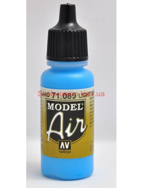 Vallejo Model Air 71089 Модельна акрилова фарба Light Sea Blue 17 мл.