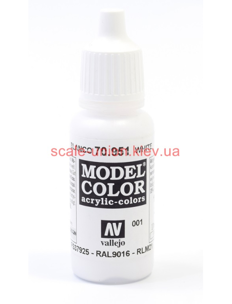 Vallejo Model Color 70951 Модельна акрилова фарба Flat White